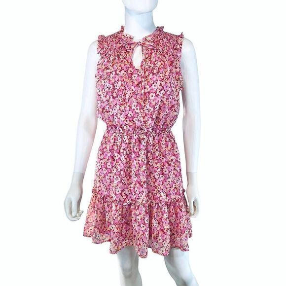 Gypsies & Moondust Floral Mini Dress Cottagecore Summer Sleeveless Womens Pink - Picture 12 of 12